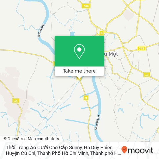 Bản đồ Thời Trang Áo Cưới Cao Cấp Sunny, Hà Duy Phiên Huyện Củ Chi, Thành Phố Hồ Chí Minh