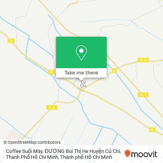 Bản đồ Coffee Suối Mây, ĐƯỜNG Bùi Thị He Huyện Củ Chi, Thành Phố Hồ Chí Minh