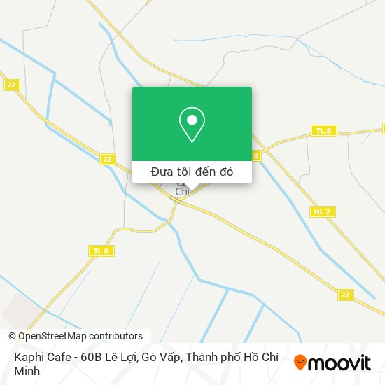 Bản đồ Kaphi Cafe - 60B Lê Lợi, Gò Vấp