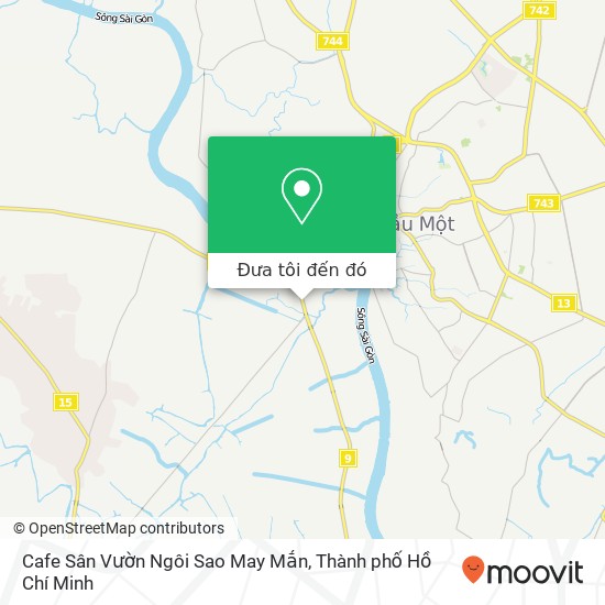 Bản đồ Cafe Sân Vườn Ngôi Sao May Mắn, Hà Duy Phiên Huyện Củ Chi, Thành Phố Hồ Chí Minh