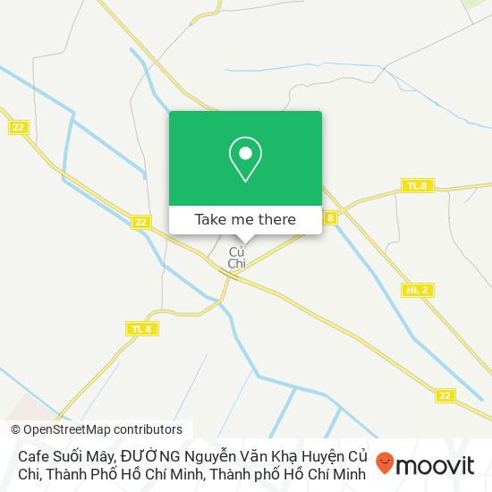 Bản đồ Cafe Suối Mây, ĐƯỜNG Nguyễn Văn Khạ Huyện Củ Chi, Thành Phố Hồ Chí Minh