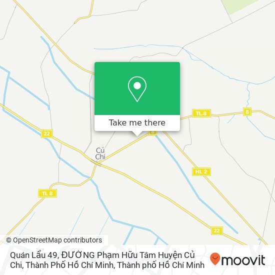 Bản đồ Quán Lẩu 49, ĐƯỜNG Phạm Hữu Tâm Huyện Củ Chi, Thành Phố Hồ Chí Minh