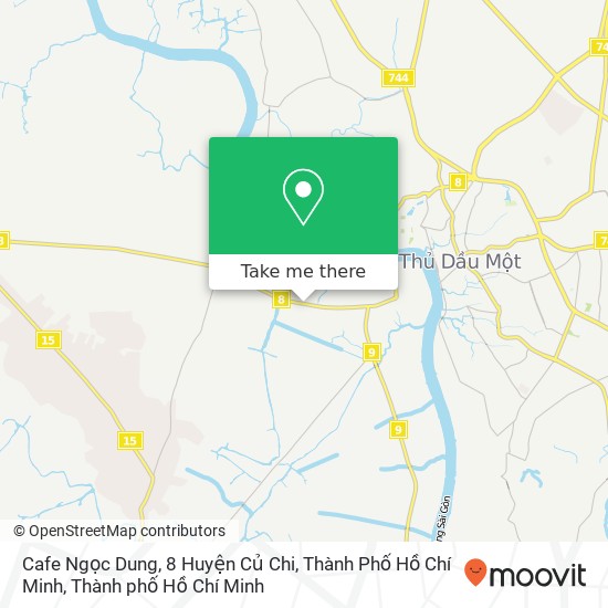 Bản đồ Cafe Ngọc Dung, 8 Huyện Củ Chi, Thành Phố Hồ Chí Minh