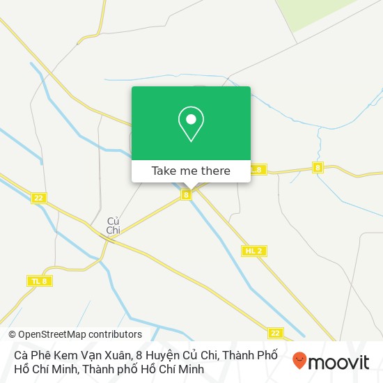 Bản đồ Cà Phê Kem Vạn Xuân, 8 Huyện Củ Chi, Thành Phố Hồ Chí Minh