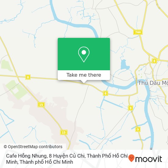 Bản đồ Cafe Hồng Nhung, 8 Huyện Củ Chi, Thành Phố Hồ Chí Minh