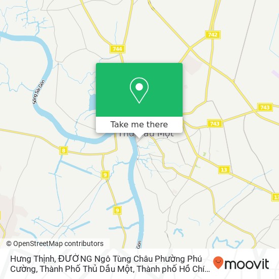 Bản đồ Hưng Thịnh, ĐƯỜNG Ngô Tùng Châu Phường Phú Cường, Thành Phố Thủ Dầu Một