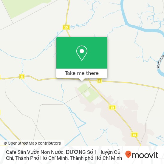 Bản đồ Cafe Sân Vườn Non Nước, ĐƯỜNG Số 1 Huyện Củ Chi, Thành Phố Hồ Chí Minh