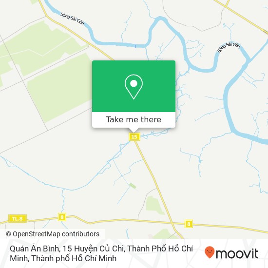 Bản đồ Quán Ăn Bình, 15 Huyện Củ Chi, Thành Phố Hồ Chí Minh