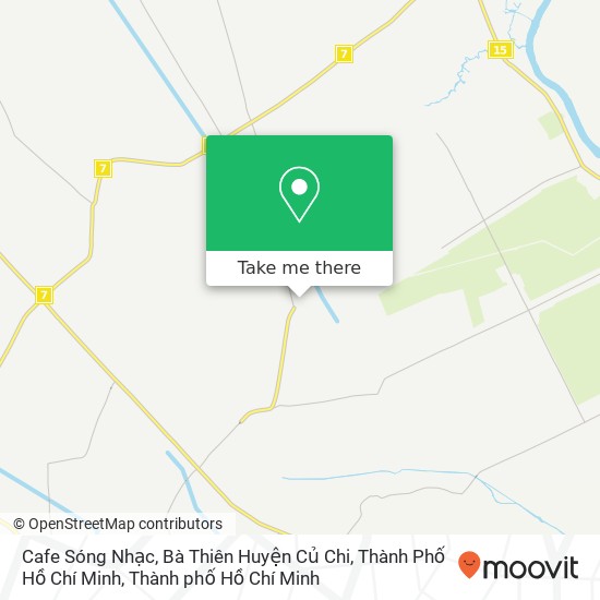 Bản đồ Cafe Sóng Nhạc, Bà Thiên Huyện Củ Chi, Thành Phố Hồ Chí Minh