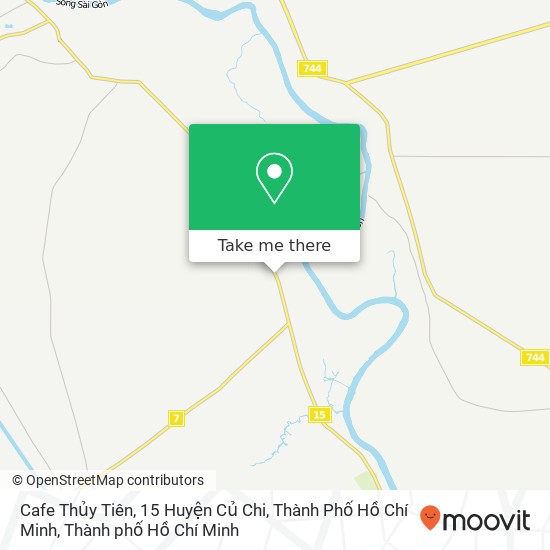 Bản đồ Cafe Thủy Tiên, 15 Huyện Củ Chi, Thành Phố Hồ Chí Minh