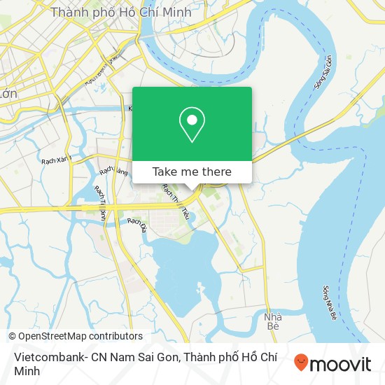 Bản đồ Vietcombank- CN Nam Sai Gon
