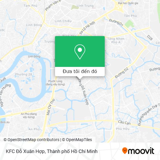 Bản đồ KFC Đỗ Xuân Hợp