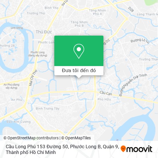 Bản đồ Cầu Long Phú 153 Đường 50, Phước Long B, Quận 9