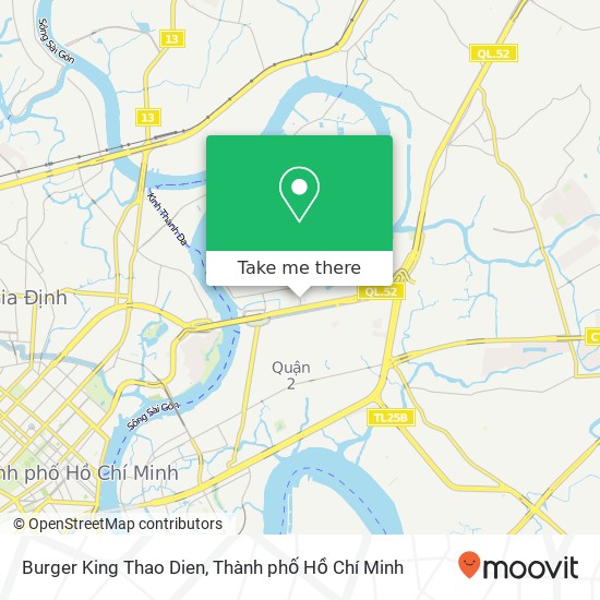 Bản đồ Burger King Thao Dien