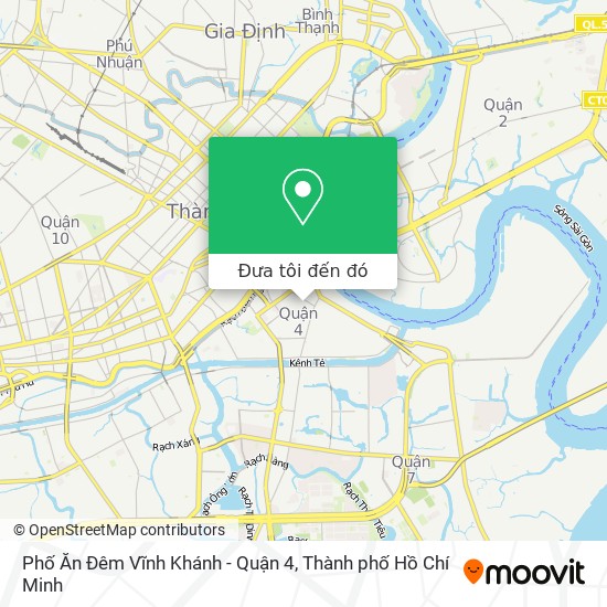 Bản đồ Phố Ăn Đêm Vĩnh Khánh - Quận 4
