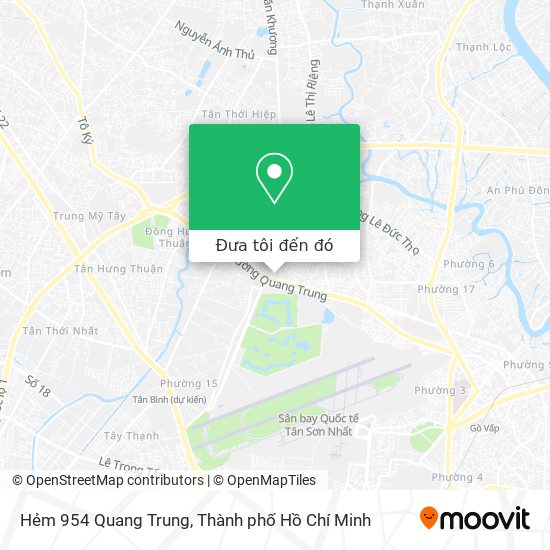 Bản đồ Hẻm 954 Quang Trung