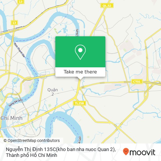 Bản đồ Nguyễn Thị Định 135C(kho ban nha nuoc Quan 2)