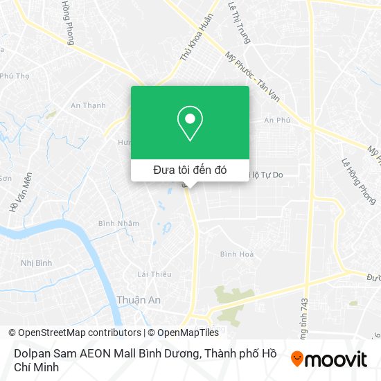 Bản đồ Dolpan Sam AEON Mall Bình Dương