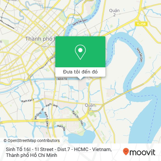 Bản đồ Sinh Tố 16I - 1I Street - Dist.7 - HCMC - Vietnam