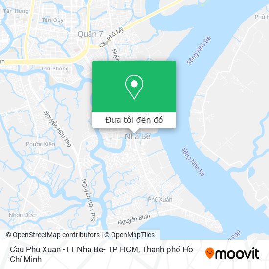 Bản đồ Cầu Phú Xuân -TT Nhà Bè- TP HCM