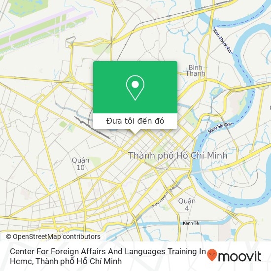 Bản đồ Center For Foreign Affairs And Languages Training In Hcmc