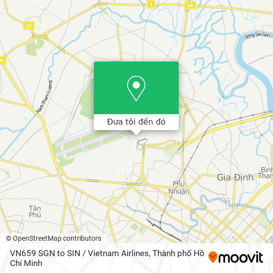 Bản đồ VN659 SGN to SIN / Vietnam Airlines
