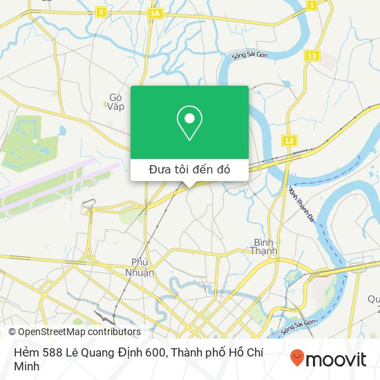 Bản đồ Hẻm 588 Lê Quang Định 600