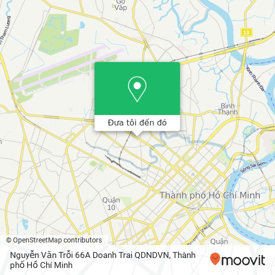 Bản đồ Nguyễn Văn Trỗi 66A Doanh Trai QDNDVN