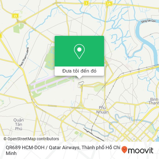 Bản đồ QR689 HCM-DOH / Qatar Airways