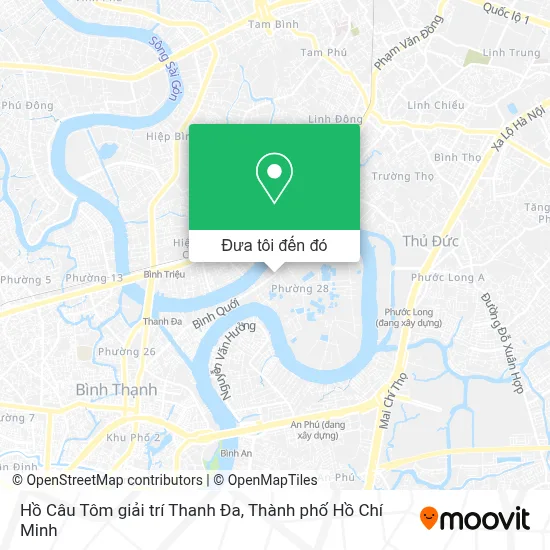 Bản đồ Hồ Câu Tôm giải trí Thanh Đa