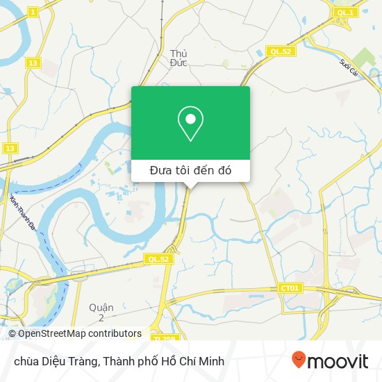 Bản đồ chùa Diệu Tràng