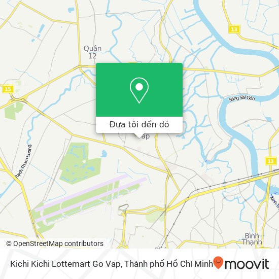 Bản đồ Kichi Kichi Lottemart Go Vap