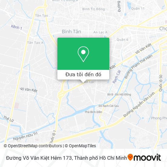 Bản đồ Đường Võ Văn Kiệt Hẻm 173