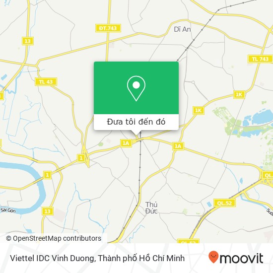 Bản đồ Viettel IDC Vinh Duong