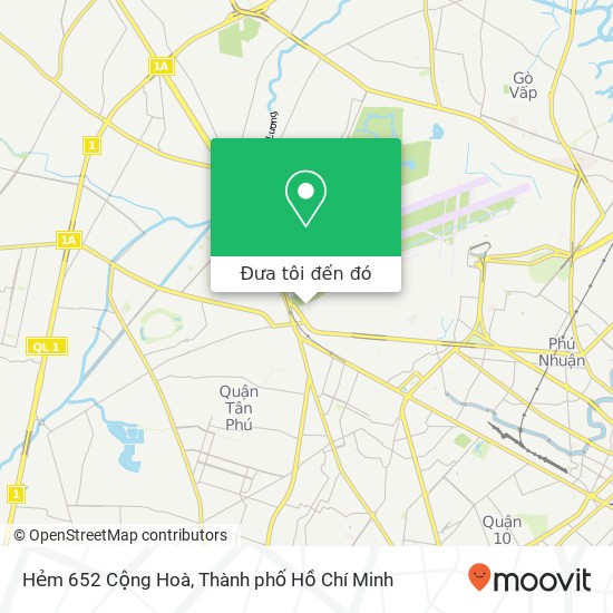 Bản đồ Hẻm 652 Cộng Hoà