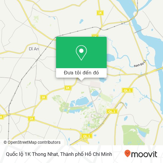 Bản đồ Quốc lộ 1K Thong Nhat