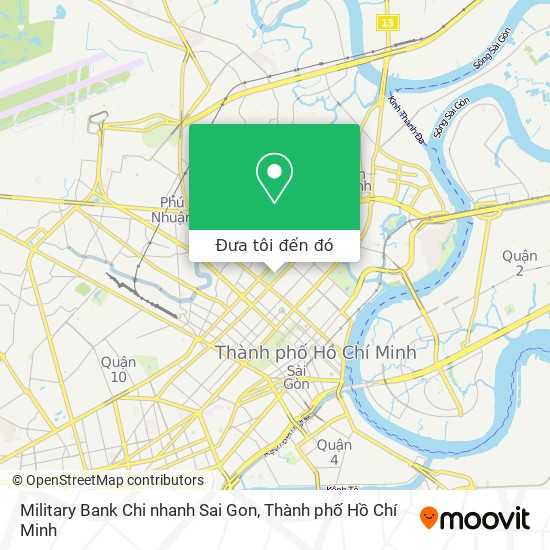 Bản đồ Military Bank Chi nhanh Sai Gon