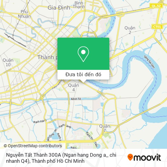 Bản đồ Nguyễn Tất Thành 300A (Ngan hang Dong a_ chi nhanh Q4)