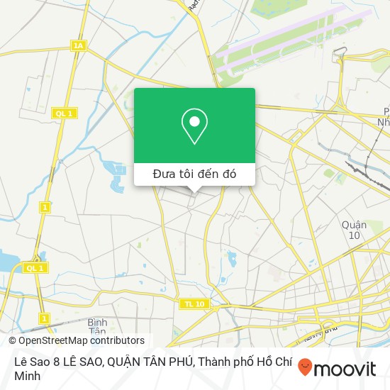 Bản đồ Lê Sao 8 LÊ SAO, QUẬN TÂN PHÚ