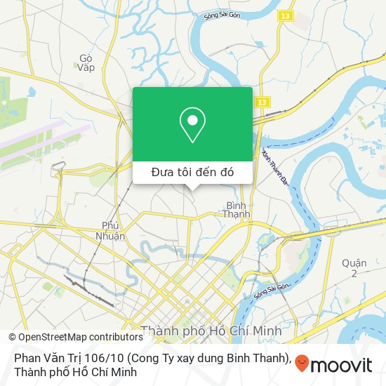 Bản đồ Phan Văn Trị 106 / 10 (Cong Ty xay dung Binh Thanh)