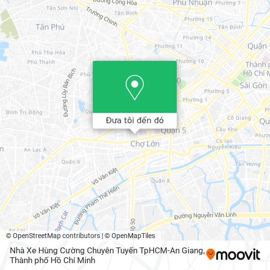 Bản đồ Nhà Xe Hùng Cường Chuyên Tuyến TpHCM-An Giang