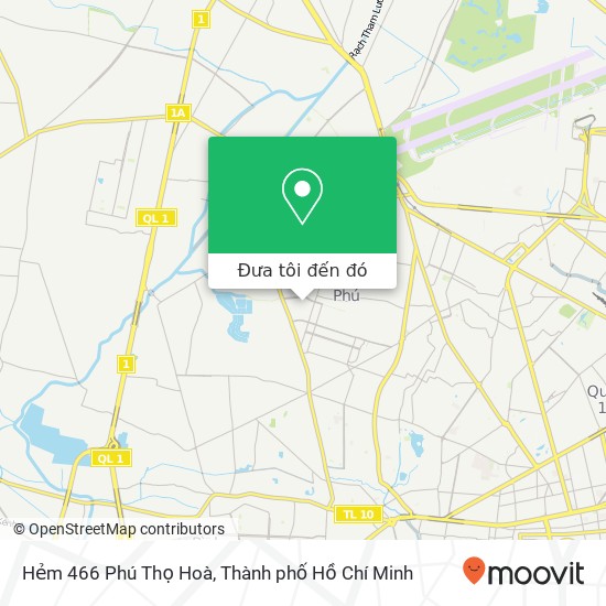Bản đồ Hẻm 466 Phú Thọ Hoà