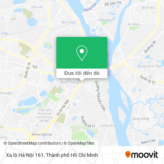 Bản đồ Xa lộ Hà Nội 161