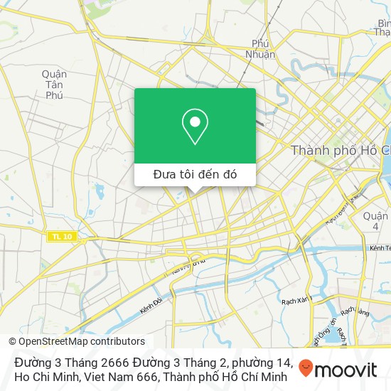 Bản đồ Đường 3 Tháng 2666 Đường 3 Tháng 2, phường 14, Ho Chi Minh, Viet Nam 666