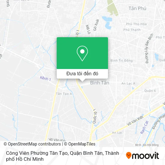 Bản đồ Công Viên Phường Tân Tạo, Quận Bình Tân