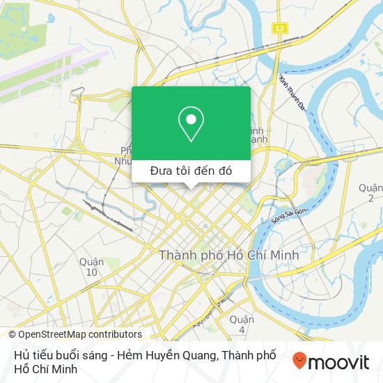 Bản đồ Hủ tiếu buổi sáng - Hẻm Huyền Quang
