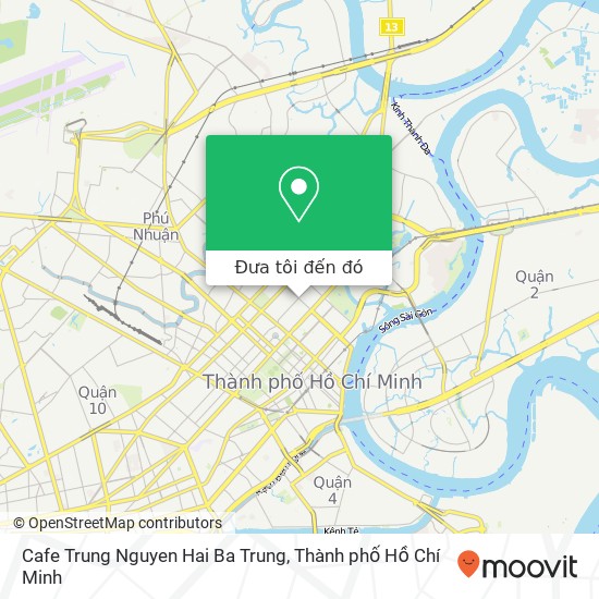 Bản đồ Cafe Trung Nguyen Hai Ba Trung