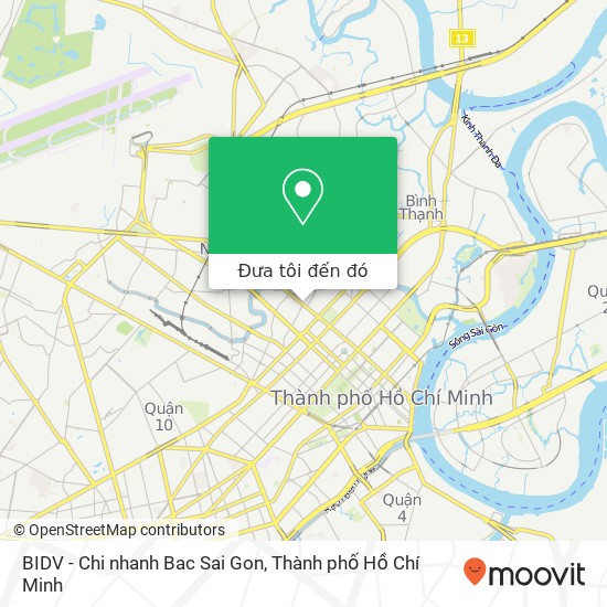 Bản đồ BIDV - Chi nhanh Bac Sai Gon