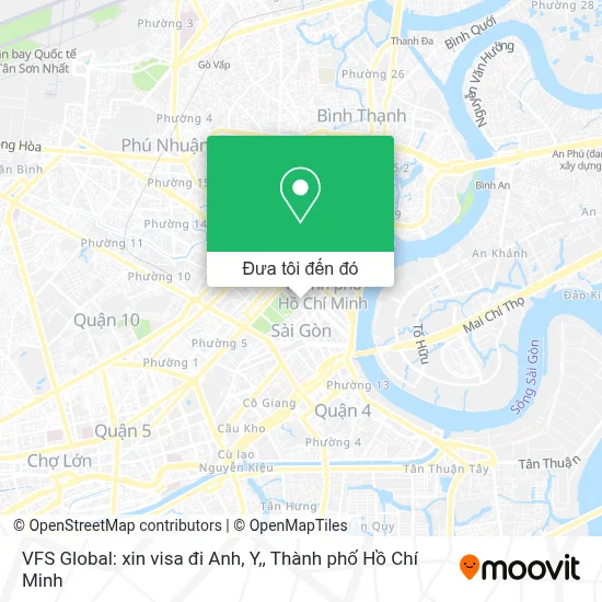 Bản đồ VFS Global: xin visa đi Anh, Y,