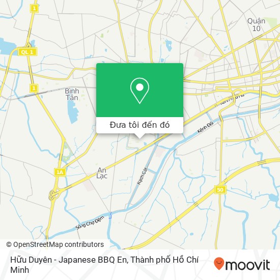 Bản đồ Hữu Duyên - Japanese BBQ En, 2 ĐƯỜNG Song Hành Quận 6, Thành Phố Hồ Chí Minh